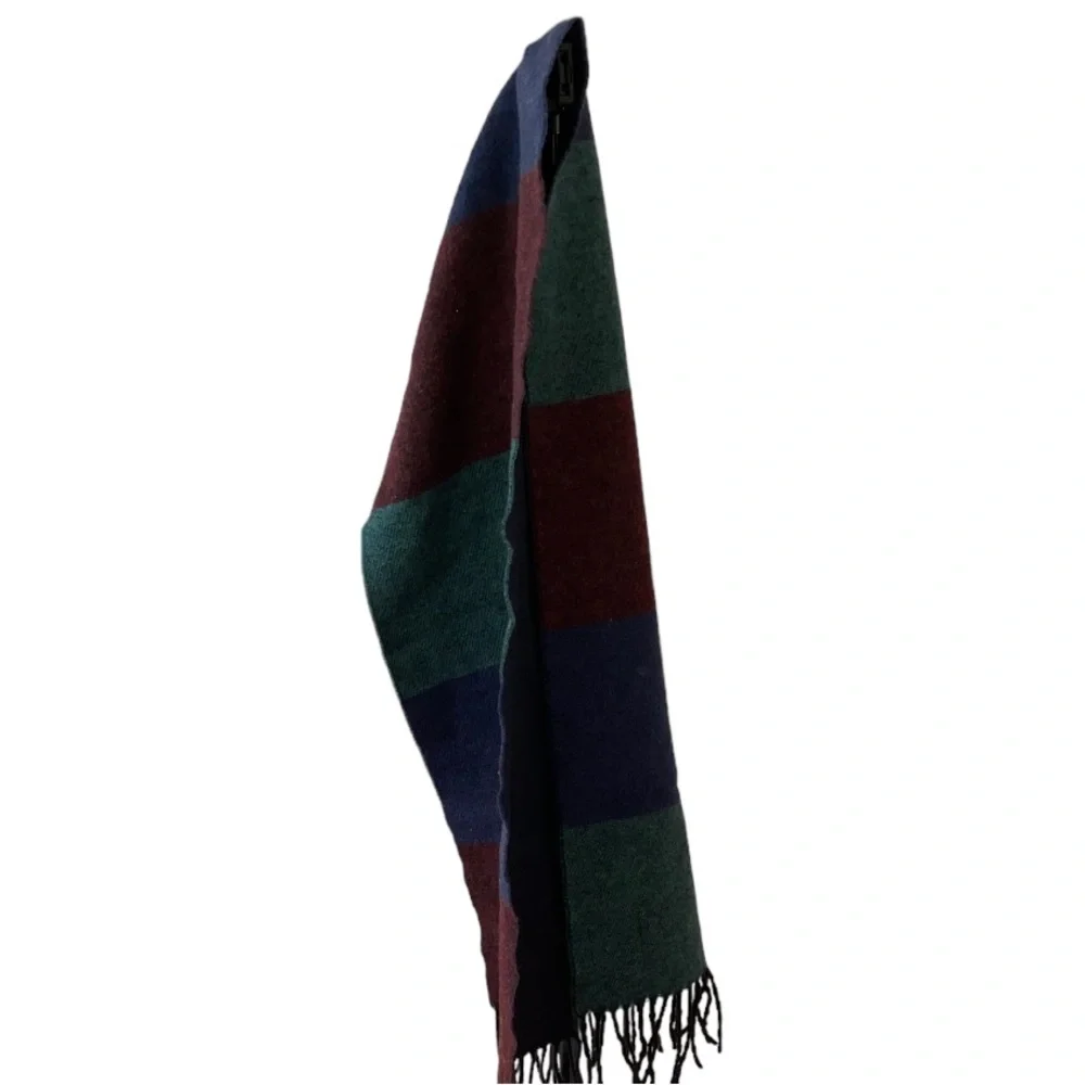 Men’s Il Moro Firenze Navy & Green Wool Scarf